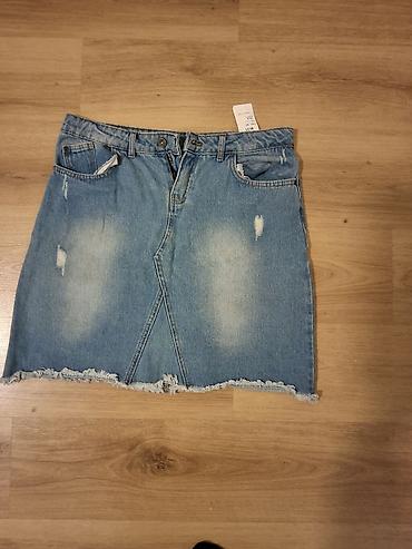 cins ətəklər: Denim ətək - Material: klassik mavi denim (pambıq qarışımı) - Stil — 1