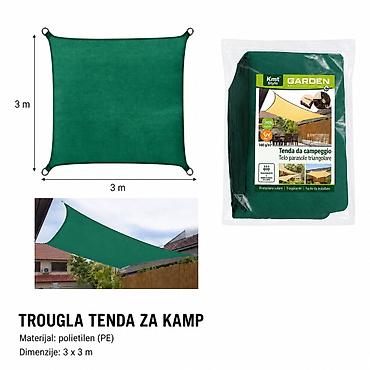 KMT 2902719 – Pravougaono platno za senčenje, zeleno Opis