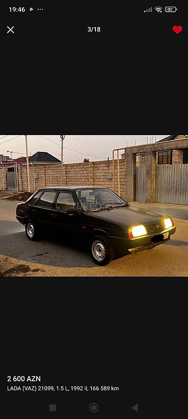 skoda azerbaijan: VAZ (LADA) 21099: 1.5 l | 1992 il 15666 km Sedan — 3