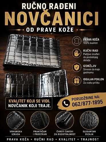 pull and bear komplet: Ručno rađeni kožni novčanici od prave kože. Pažljivo izrađeni do — 1