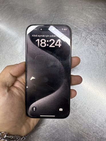 Apple iPhone: IPhone 15 Pro, 128 GB, Face ID, Sənədlərlə