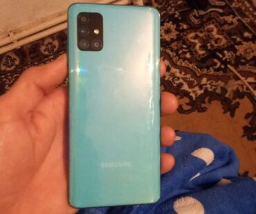 Samsung: Samsung Galaxy A51, 64 GB, rəng - Göy, Barmaq izi