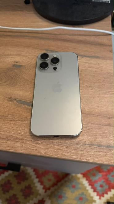IPhone 16 Pro, Б/у, 256 ГБ, Natural Titanium, Защитное стекло, 91 %