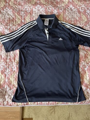 Рубашки: Мужская футболка, Adidas, 2XL (EU 44), цвет - Синий
