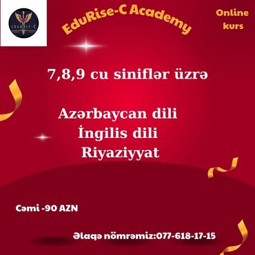 mental arifmetika kurslari: Repetitor, Riyaziyyat, Rus dili, Azərbaycan dili, İmtahanlara hazırlıq, Abituriyent hazırlığı