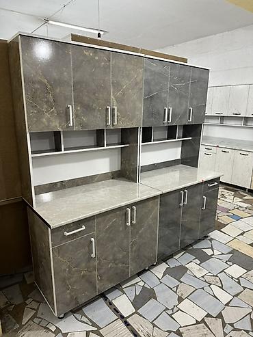 турецкий кухонный гарнитур: Кухонный гарнитур «пенал-стол» с верхними шкафами - Компактный — 7