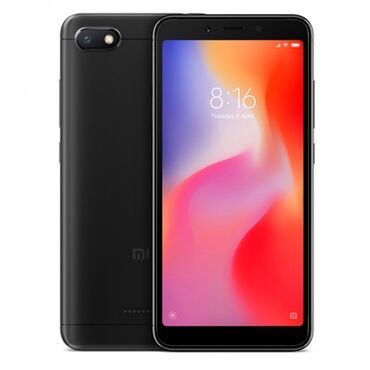 чехол для телефона кожаный: Xiaomi, Redmi 6A, Б/у, 16 ГБ, цвет - Черный, 2 SIM