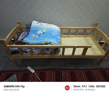 Детские односпальные кровати: Детская деревянная кровать в наличии 2 кроват. не подошли по размерам — 1