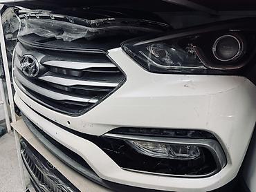 sprinter bazar: Передний бампер Hyundai Santa Fe 2017 — 2