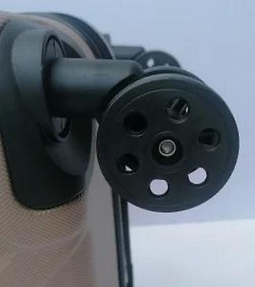 Putni koferi i torbe: Tvrdi kofer na točkićima – zlatno/bež boja - Materijal: čvrsta ABS — 19