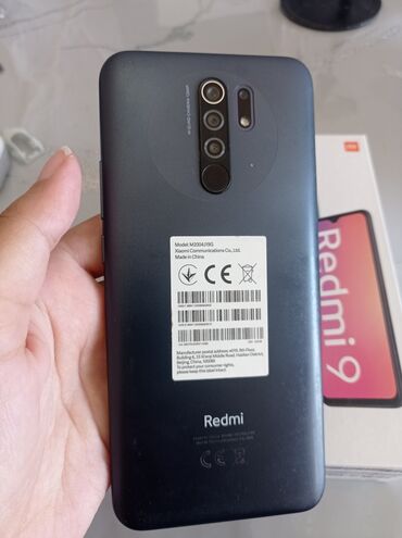 xiaomi 12 qiymeti: Xiaomi Redmi 9 | 32 GB | rəng - Qara 
 | Sensor, Barmaq izi, Simsiz şarj