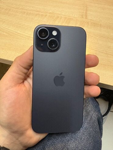 Apple iPhone: IPhone 15, 128 GB, Black Titanium, Barmaq izi, Face ID, Sənədlərlə