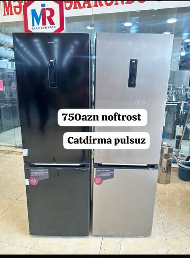 Plitələr və bişirmə panelləri: 2 qapılı Yoshiro Soyuducu Satılır, rəng - Qara