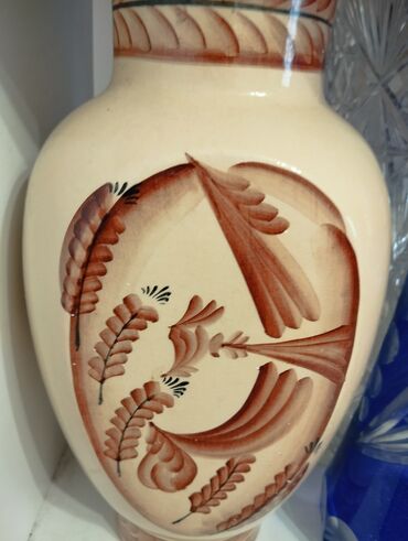 форма для декора: Большая ваза для цветов, керамика, ручная роспись, Старая Рига