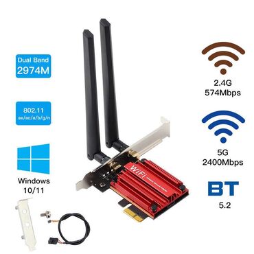 продаю модем: Продаю wifi с блютуз. Мощный скоростной wifi6 с блютуз 5.3/ wifi pci