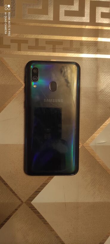 samsung mobil: Samsung Galaxy A40, 64 GB, rəng - Qara, Barmaq izi, Face ID