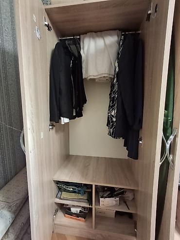 Geniş güzgülü paltar dolabı və Kamot - Material: açıq palıd rəngində — 3
