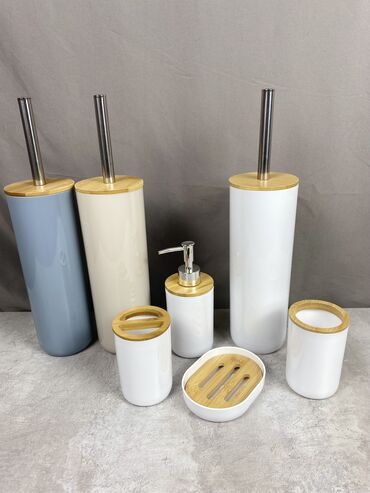 стаканы пластик: Набор для ванны, набор ванных принадлежностей «Бамбук» Альтернатива🇷🇺
