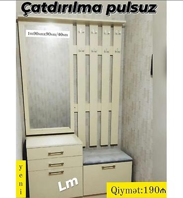 wfaner mebel: Dəhliz üçün çoxfunksiyalı paltar asqısı və şkaf dəsti - Ölçülər: 1 m — 1