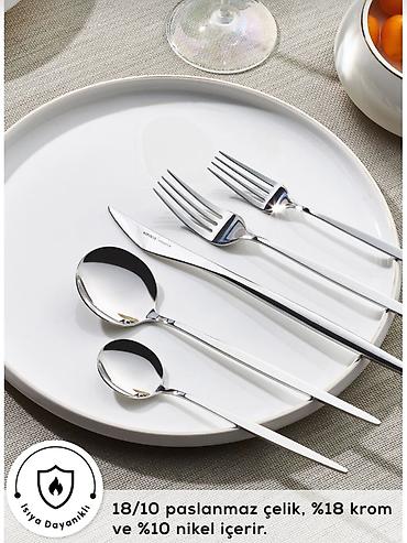 Qab-qacaq və mətbəx ləvazimatları: Porto Elegance 60 Parça 12 Nəfərlik Çəngəl-Qaşıq-Bıçaq Dəsti - — 4