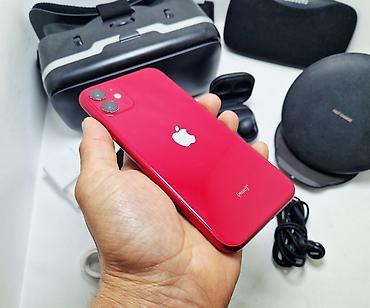 Apple iPhone: IPhone 11, Б/у, 64 ГБ, Красный, Наушники, 91 % — 21