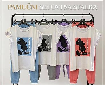 prospero baletanke: Pamučni ženski set majica + donji deo. - Materijal pamuk sa elastinom — 1