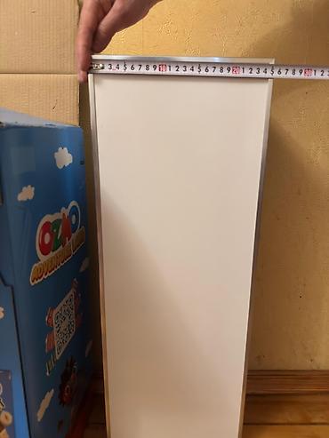 Alüminium çərçivəli dar vitrin/panel - Material: ağ rəngli panel
