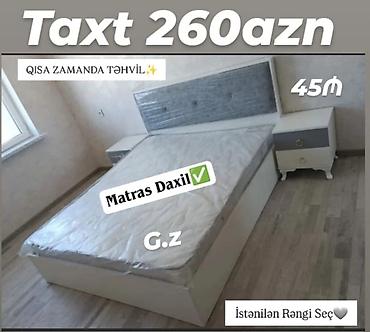 rahat mebel: Taxt – 260 AZN - Komplektə matras daxildir - Başlıq hissəsi yumşaq — 1