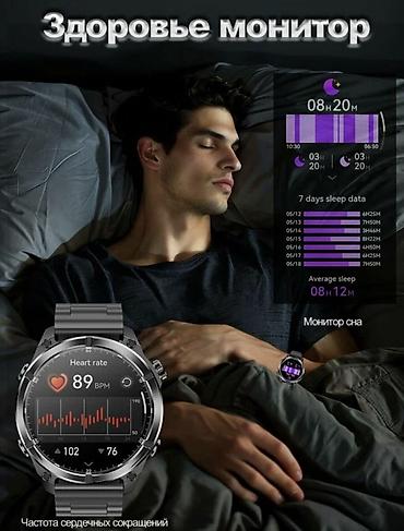 Беспроводные вакуумные наушники: Смарт-часы HD300 1,43 дюйма AMOLED AI GPT со светодиодной подсветкой — 16