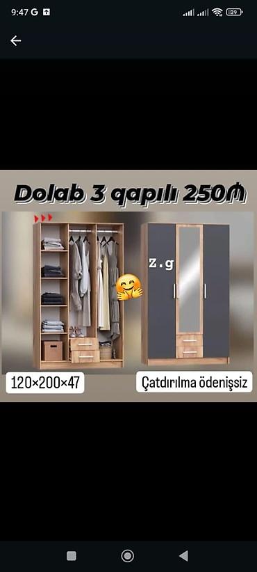 şkaf kupe qiyməti: Dolab yeni qarderob paltar — 1