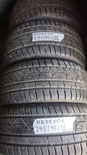 Шины: Шины 275 / 40 / R 18, Зима, Б/у, Комплект, Легковые, Корея, Hankook