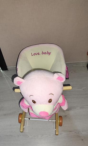 oyuncaq motor: Uşaq yelləncək-sürtmə oyuncağı – “Love Baby” temalı plyuş ayıcığa — 2