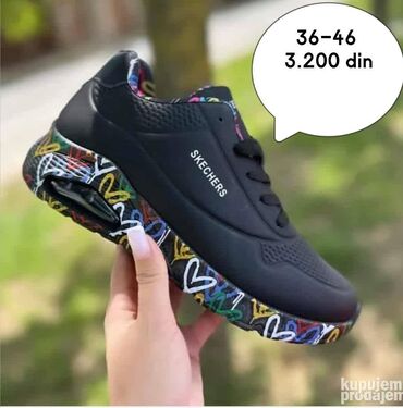 Women's Sneakers and athletic shoes: Patike Skechers brenda, dostupne u beloj i crnoj boji, sa đonom — 2