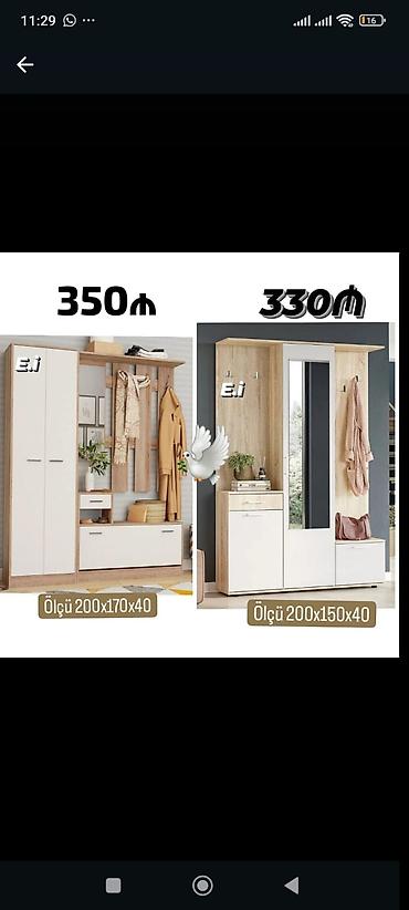Yeni, 2 qapılı, Güzgülü, Ağ, Açılan, Düz dolab lalafo.az -da Yeni, 2 qapılı, Güzgülü, Ağ, Açılan, Düz dolab