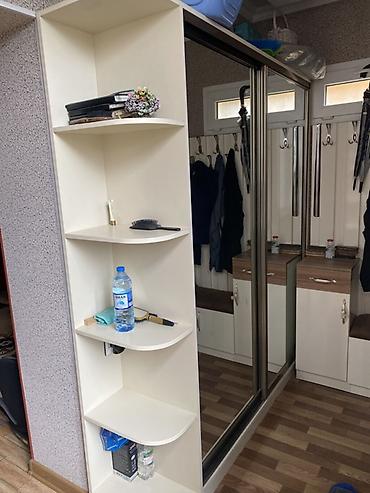 ofis dolablari: Giriş üçün güzgülü kupe şkaf - Rəng: açıq krem - Ön hissə: ikili — 1