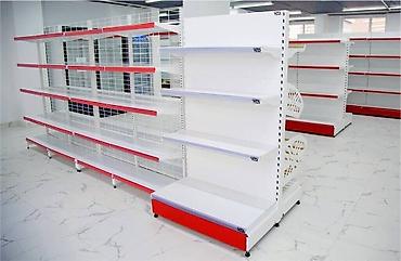 Торговое оборудование: Торговый стеллаж металлическая полка для магазина, железная мебель — 8