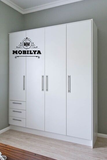 Dolablar: Yeni, Açılan, 4 qapılı Düz dolab, Qarderob, paltar dolabı, Azərbaycan — 13