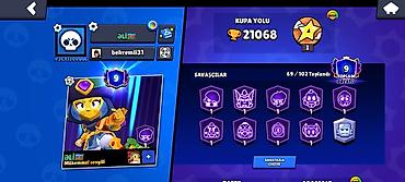 profil ucun kitab şəkilləri: Brawl Stars oyunu üçün oyun hesabı Xüsusiyyətlər: - Kupa Yolu: 21 068 — 2