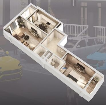 сдаю дом без хозяина: 2 комнаты, 69 м², Элитка, 3 этаж, ПСО (под самоотделку)