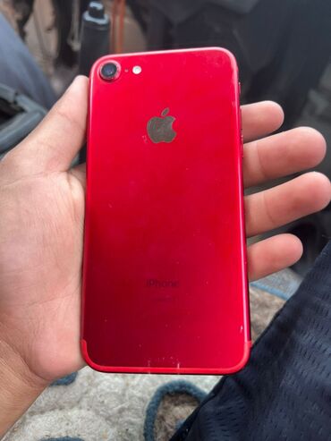 хонор ош: IPhone 7, Колдонулган, 128 ГБ, Кызыл, 100 %