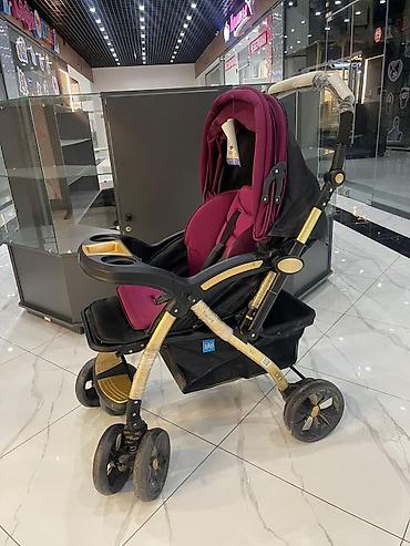 Коляски: Прогулочная коляска для детей, бордовая - Удобное сиденье с мягким — 4