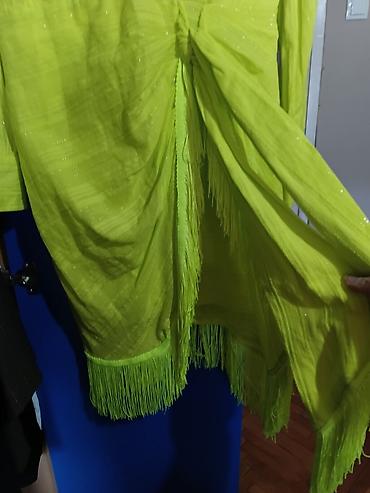 Haljine: Neon zeleno haljina-košulja sa resamam m do l - Model: midi — 7