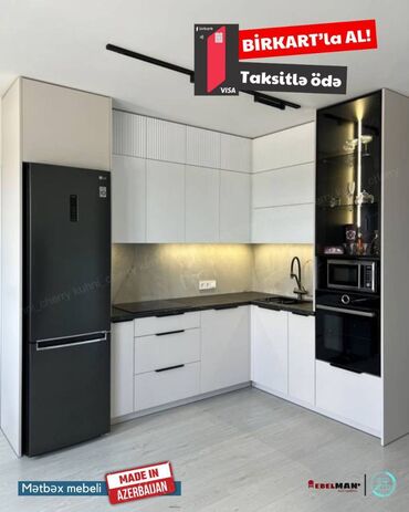 Sifarişlə mətbəx mebeli: Sifarişlə mətbəx dəsti, Özü çəkən petlələr, Sadə laminat, Kredit var, Pulsuz çatdırılma -da lalafo.az — 8 Sifarişlə mətbəx mebeli: Sifarişlə mətbəx dəsti, Özü çəkən petlələr, Sadə laminat, Kredit var, Pulsuz çatdırılma — 8