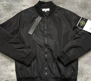 стон айленд: Легкая мужская новая бомбер‑куртка Stone Island, черного цвета. - — 1