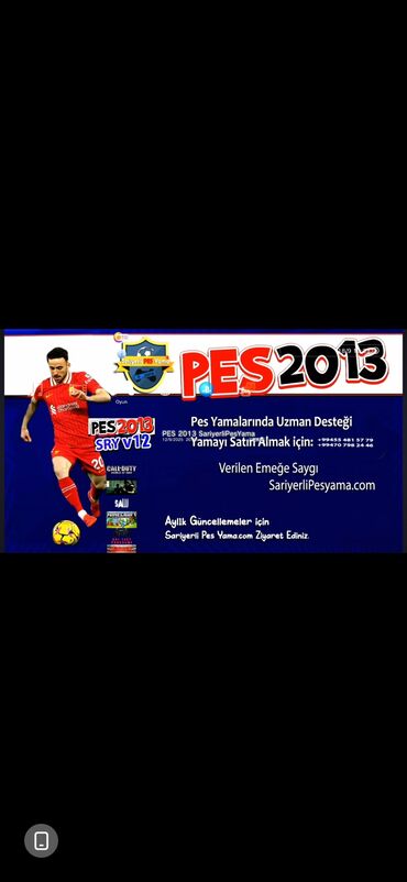 plesdeşn: Məhsul: PES 2013 üçün SRY V12 yaması və dəstək xidməti Təsvir: - PES