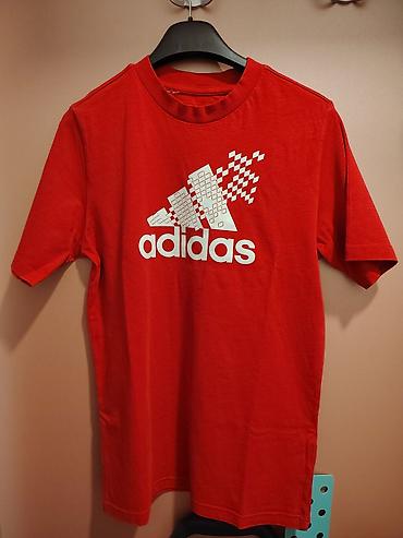 kappa m: Adidas majica kratkih rukava – crvena - Model: klasičan T‑shirt — 8