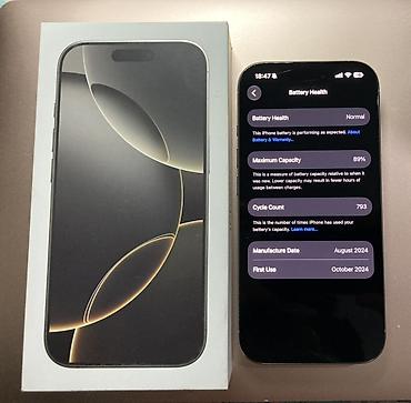 6s iphone plus: IPhone 16 Pro, 256 GB, Natural Titanium, Simsiz şarj, Face ID, Sənədlərlə — 5