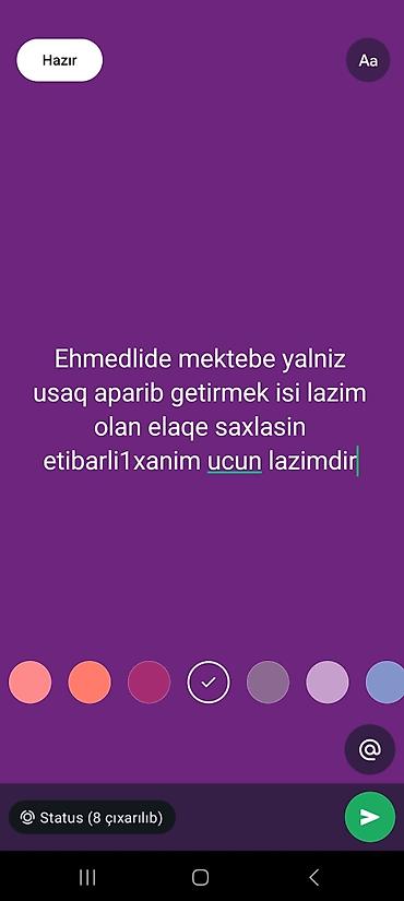 tap az iş elanları bakı: Xidmət: Uşağın məktəbə aparılıb-gətirilməsi Ərazi: Əhmədli Açıqlama — 1