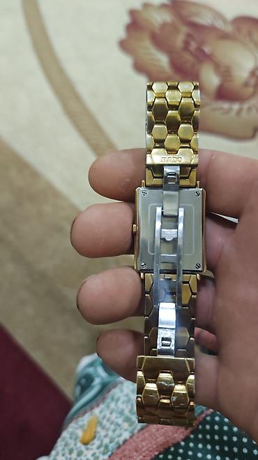 Личные вещи: RADO kişi qol saatı - Korpus: düzbucaqlı forma, qara çərçivəli qızılı — 3