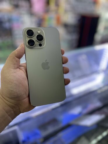 Apple iPhone: IPhone 15 Pro Max, Б/у, 256 ГБ, Natural Titanium, Коробка, 88 %